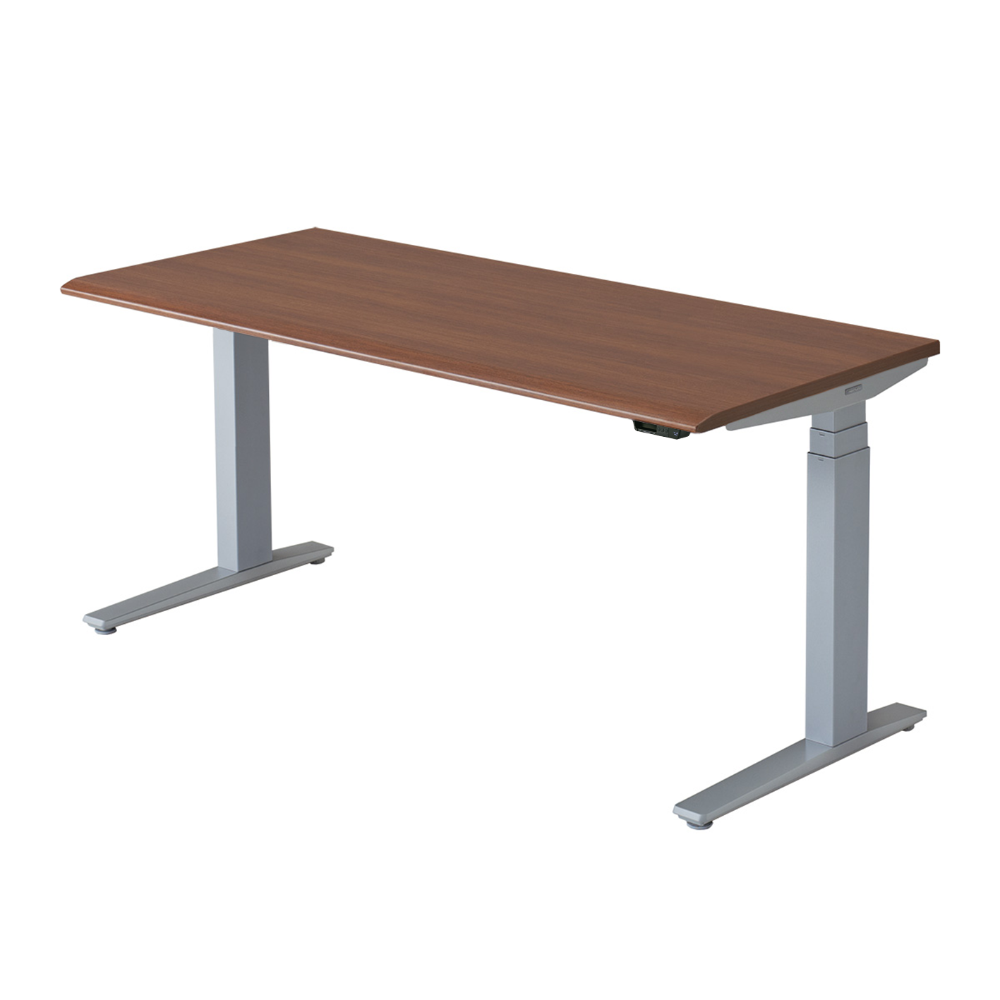 dark wood ergonimic desk