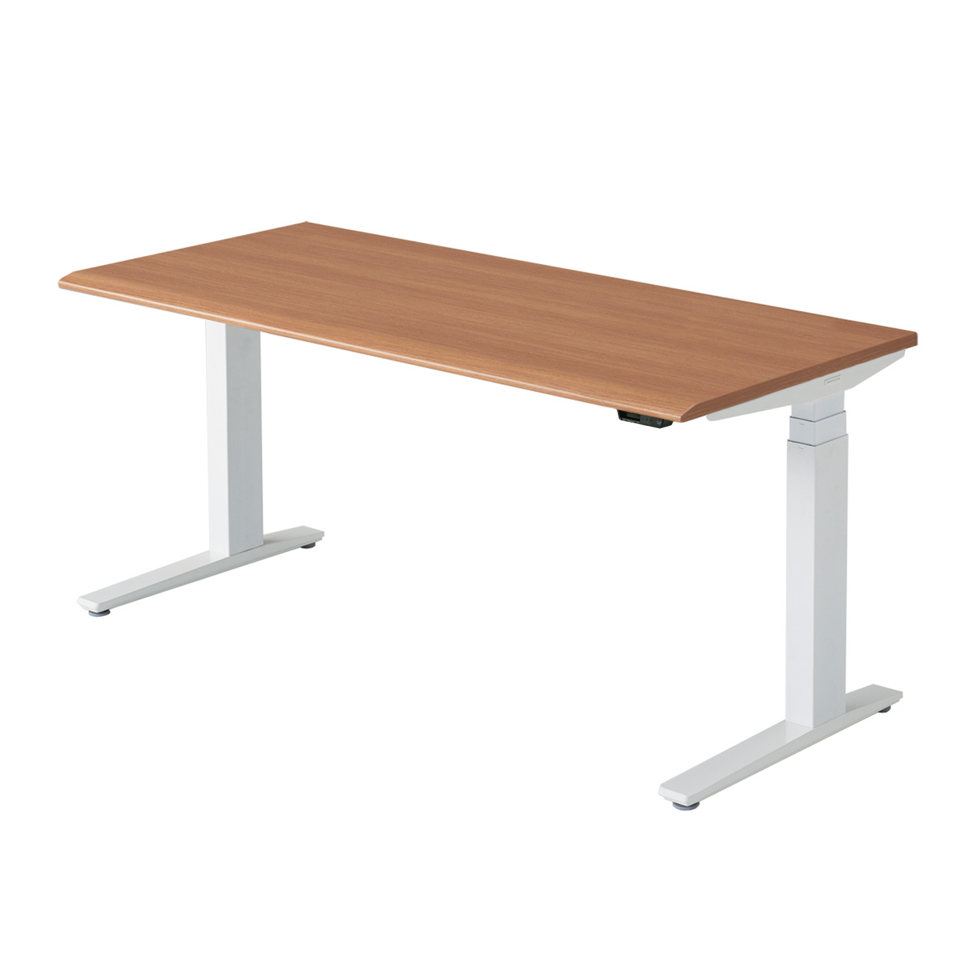 medium wood height adjustable desk for study room