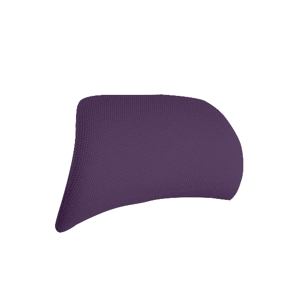 Purple headrest for office chari