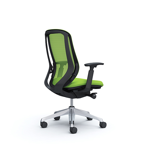 Ergonomic chair in green