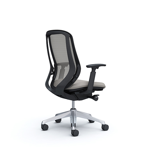 Okamura Sylphy office chair in light gray