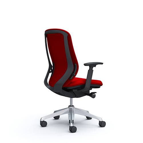 Ergonomic chair in red