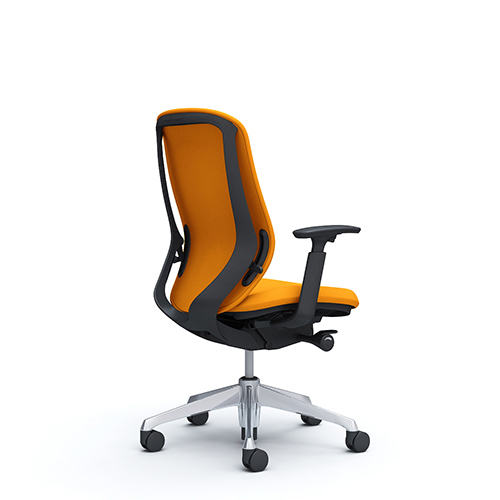 Ergonomic chair in orange