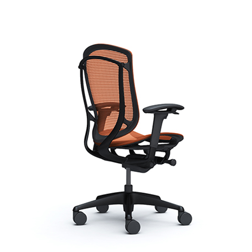 orange ergonomic mesh chair