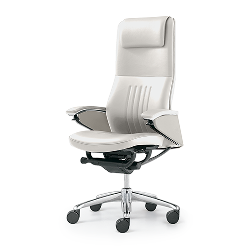 Luxury leather chair in white