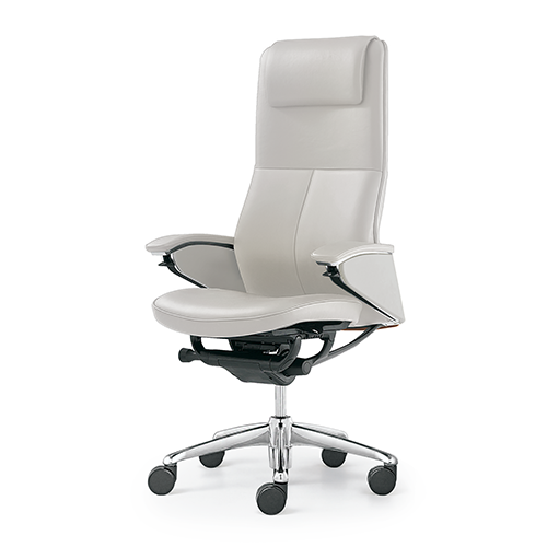 White executive leather chair