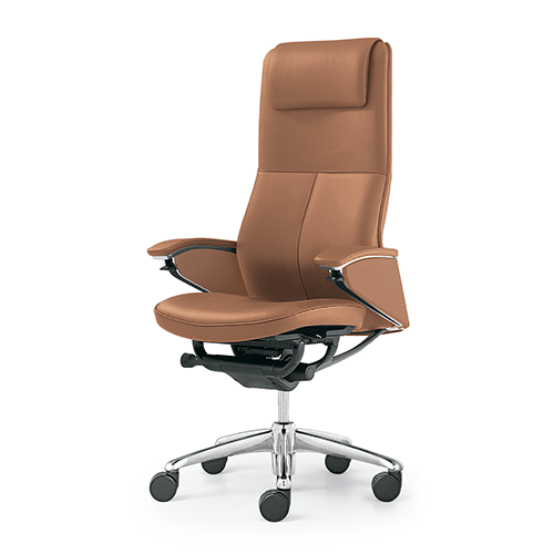 Camel executive leather chair