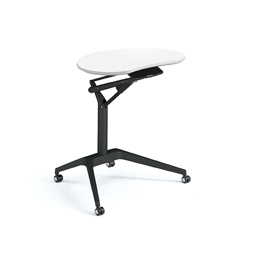 White Height Adjustable Table in bean shape