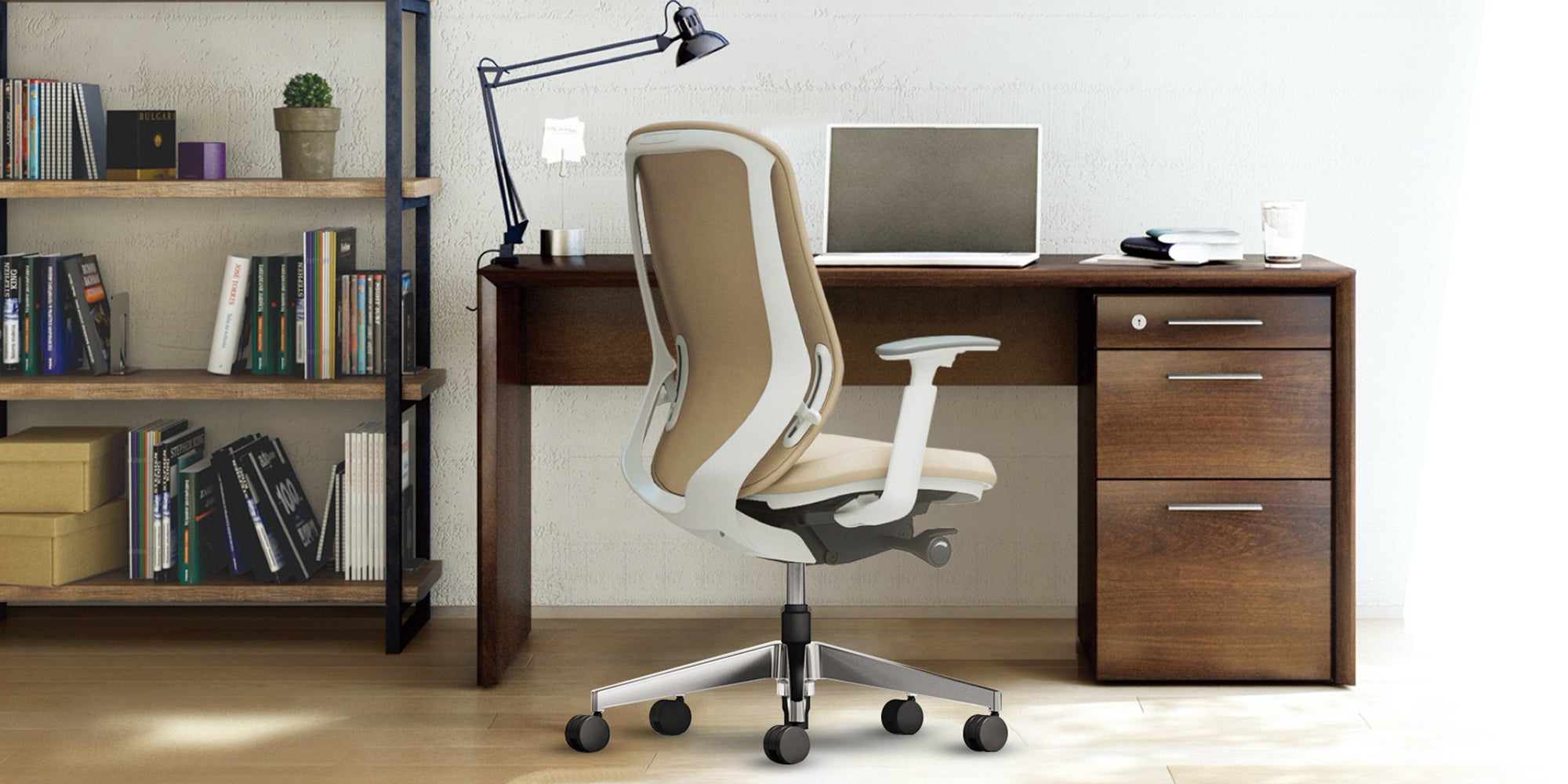  stylish office chair with quilted seat and backrest